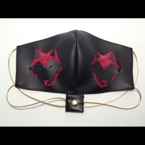 Faux leather mask